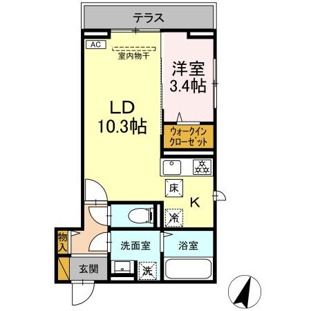 【間取り】 | D-SOLACE祐光　A