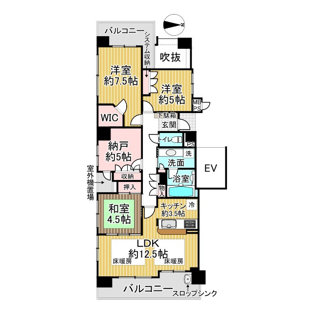 ライオンズマンション北白川の間取り