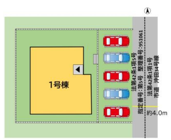 八幡西区沖田3丁目1期の区画図