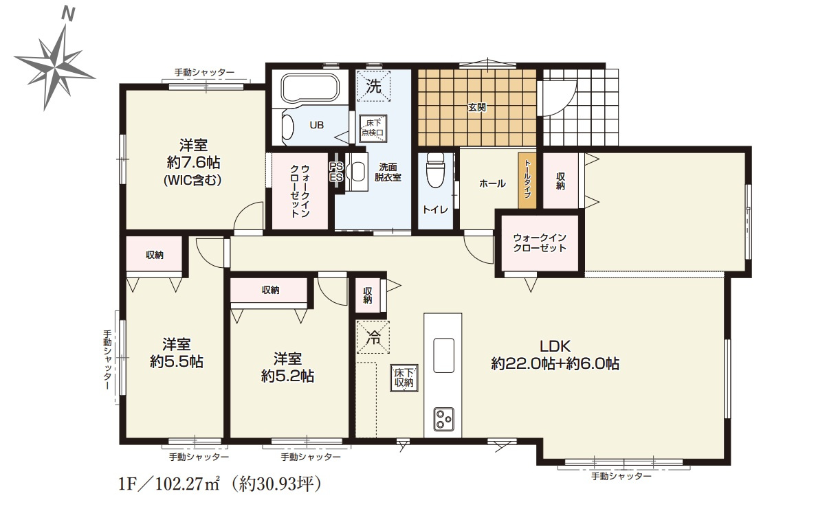 水戸市見川2期　新築戸建の間取り