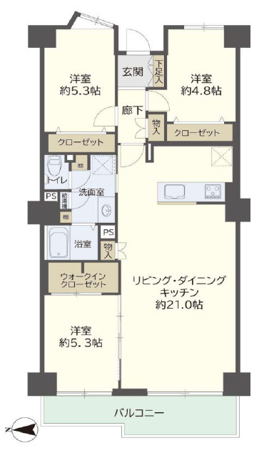厚木セントラルハイツの間取り