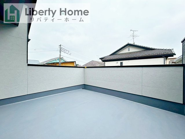 つくば市高見原9期　新築戸建のバルコニー