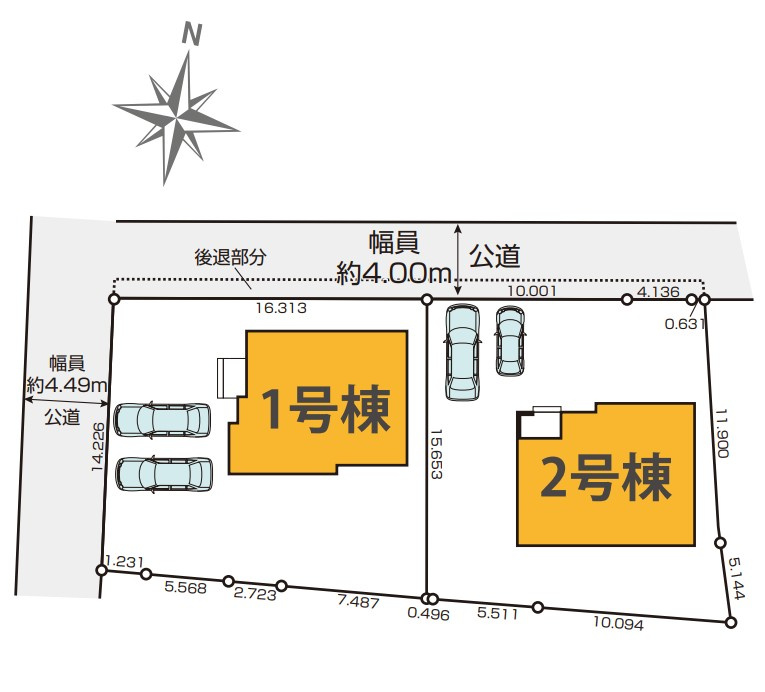 日立市諏訪町1期　1号棟　新築戸建の区画図