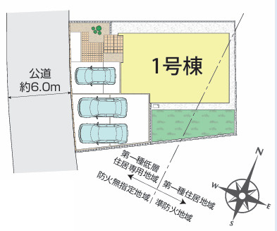 【区画図】 | 綾瀬市上土棚中6丁目　新築戸建て　全１棟【仲介手数料無料】 | 【仲介手数料無料でご紹介可能です】大樹不動産