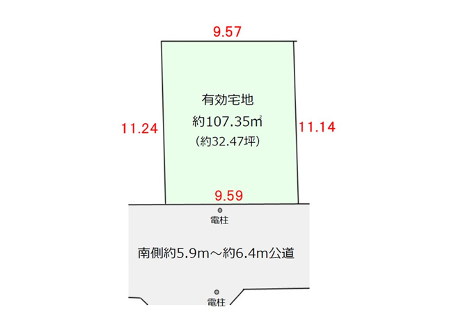 【土地図】 | 富士見市水谷東3丁目　建築条件なし売地　全1区画　(志木本店) | 32坪以上のゆとりある整形地にお好きなハウスメーカーでご建築いただけます。