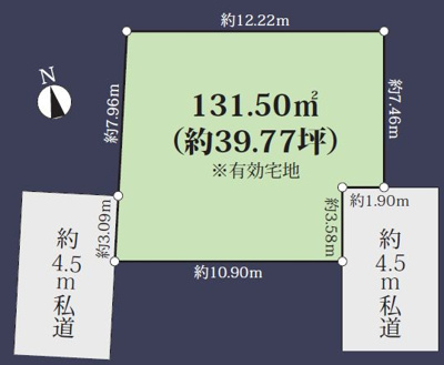 【区画図】 | 三鷹市牟礼１丁目　売地　全1区画