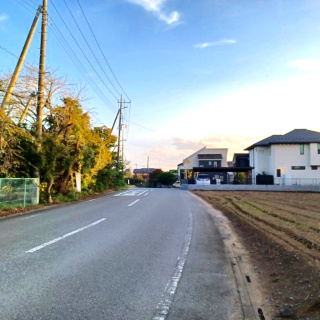 東松山市東平　土地98坪の前面道路含む現地写真