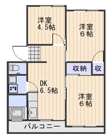 清見コーポの間取り