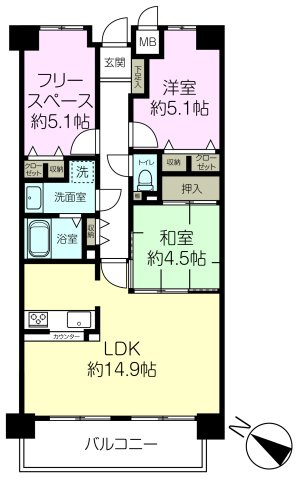 カルム東灘の間取り