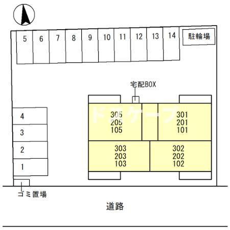 クロッシア住吉町の区画図|高崎、前橋、伊勢崎エリアのお部屋探しはエンドスケープまで！お客様の理想お聞かせ下さい♪
