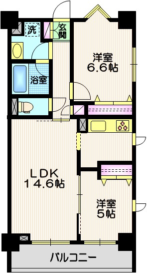 キュロコ玉川学園　東棟の間取り