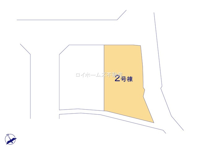 【区画図】 | 知立市八橋町的場83-1『仲介料無料』新築戸建て | 2号棟