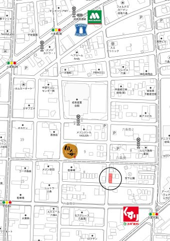 中古住宅　六条南3丁目の地図