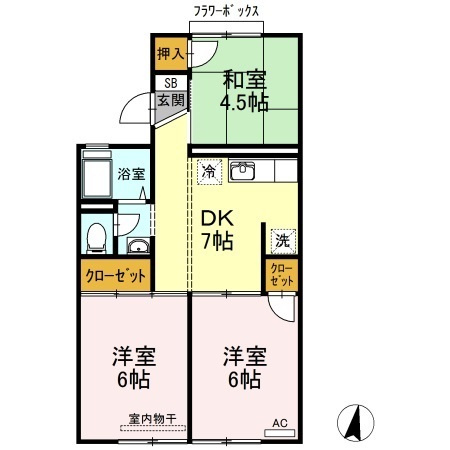 パレーシャル藤原　A棟の間取り
