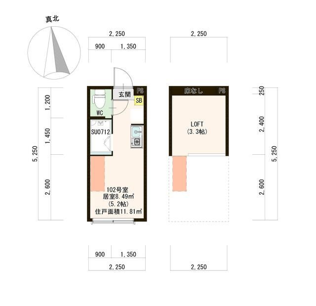 Ａｒｃａ　Ｕｒｂａｎａ志茂　の間取り