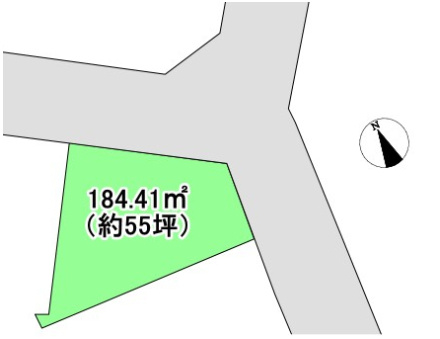 丹波篠山市住吉台の売地の土地図
