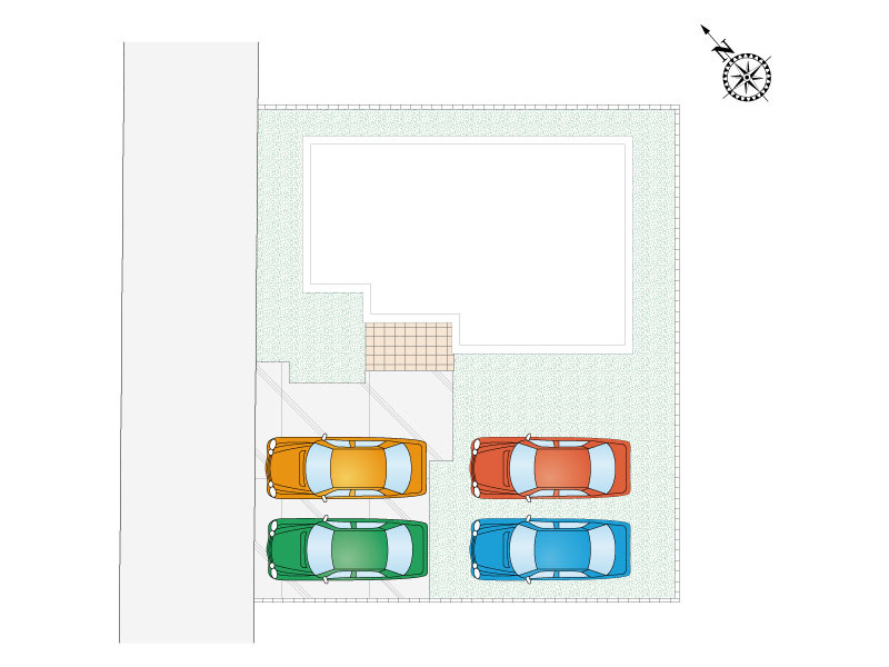 熊谷市新堀新田 新築戸建　全２棟の区画図