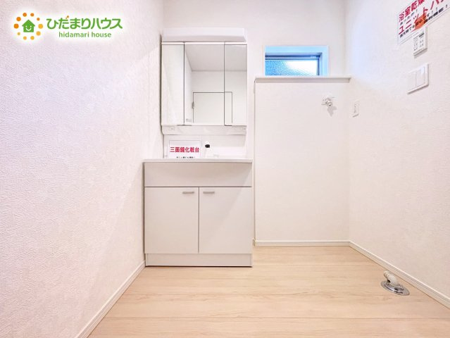 【独立洗面台】 | 水戸市河和田町第3　新築戸建　21号棟 | シンプルなのに心地よい、デザイン性の高い洗面スペース。