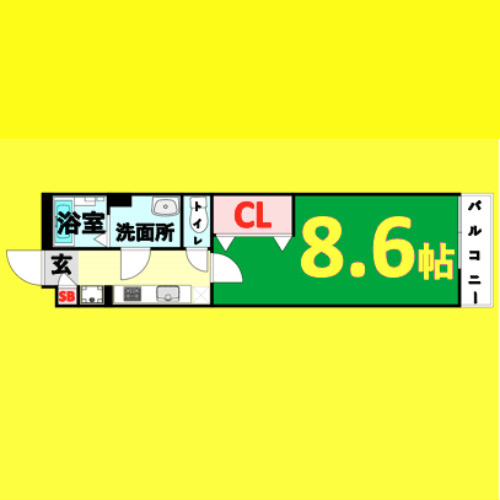 リブリ・新瑞　名古屋市賃貸　仲介手数料無料の間取り