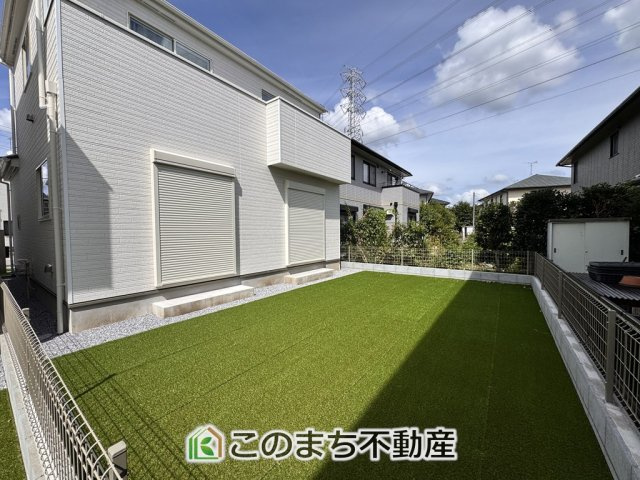 ハートフルタウン宇都宮市簗瀬町2542番の庭|大きなお庭でご家族や友人を招いてＢＢＱもできますね！お子様の水遊びにもぴったりです☆