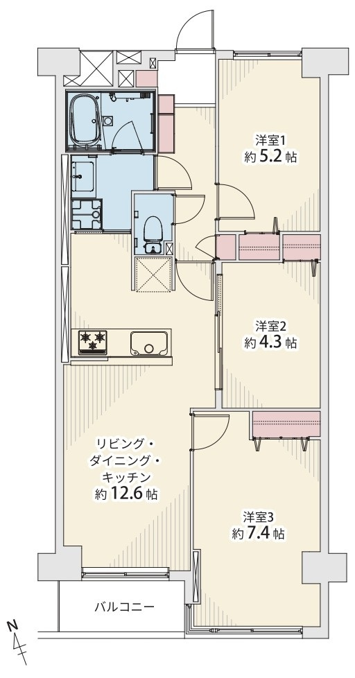グリーンパーク東砂の間取り