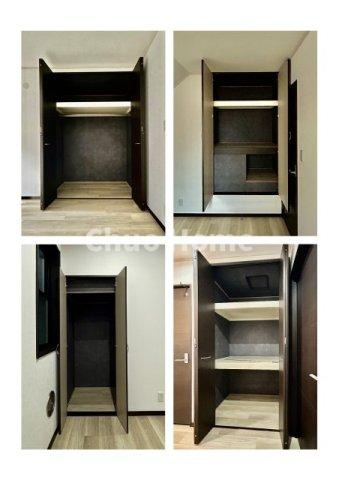 葛飾区水元2丁目中古住宅の収納|居室にはクローゼットを完備し、自由度の高い家具の配置が叶うシンプルな空間です。お子様の成長と必要になる子供部屋を与えるにはぴったりの間取りですね。