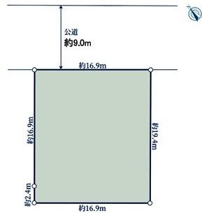 鶴ヶ島市富士見2丁目　建築条件なし売地　東武東上線『若葉駅』徒歩13分　【栄小学区】の区画図