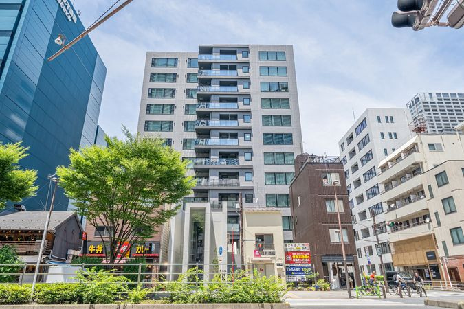 シティハウス勝どきステーションコートの外観|平成２４年築・オートロック＆宅配ボックス付きマンション、シティハウス勝どきステーションコートは即日現地案内可能となっておりますので、お気軽にお問い合わせください！