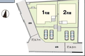 大野城市乙金東１期　2号棟の区画図