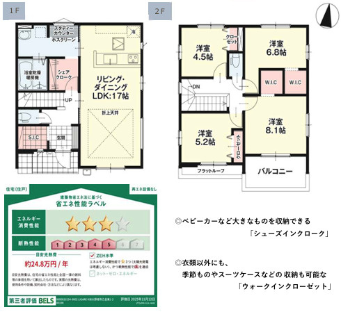 大野城市乙金東１期　2号棟の間取り