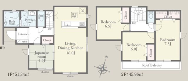 新築戸建　柏市酒井根６丁目の間取り