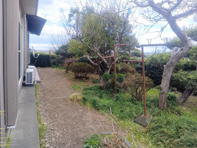 売中古戸建　藤枝市平島の庭|庭の植栽が道路からの視線を遮ってくれます！