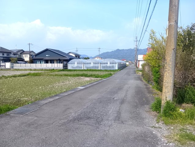 売中古戸建　藤枝市平島の前面道路含む現地写真|前面道路は幅員5ｍです！