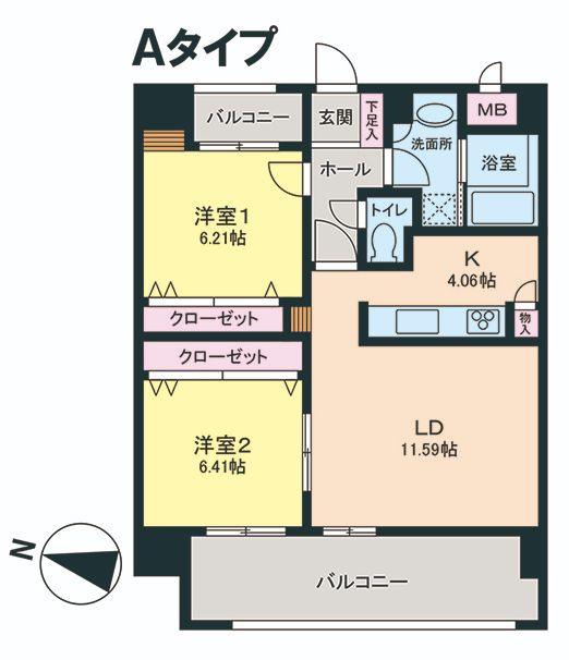 パークプレイス大手門（増築）の間取り