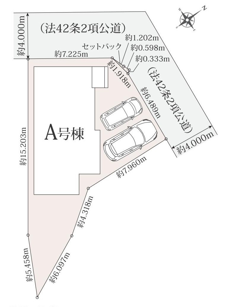 豊明市栄町西大根79-5『仲介手数料無料』新築戸建ての区画図