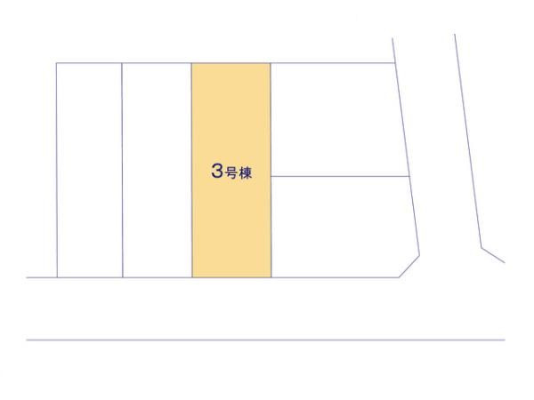 半田市宮本町6丁目　3号棟の区画図