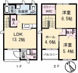 【間取り】 | グレース曙　F棟 | 2LDK