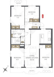 【間取り】西所沢椿峰ニュータウン３９街区１号棟 