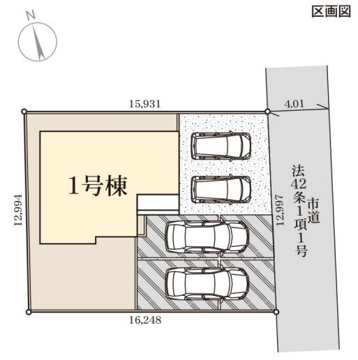 水戸市堀町第23　新築戸建の区画図