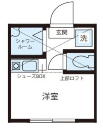 カーサ・フォレスタの間取り|ワンルーム+ロフト