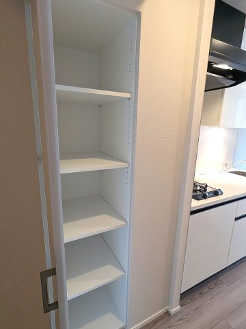 PROUD FLAT浅草トレサージュの設備|キッチン横に便利な収納付きです