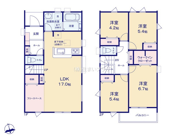 仲介手数料無料）春日井市坂下町２号棟の間取り