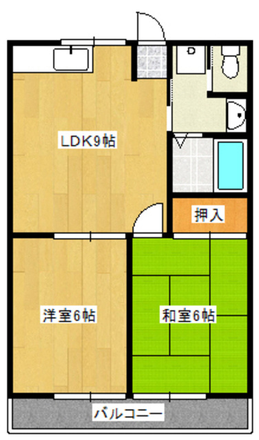 葛飾区新小岩４丁目のアパートの間取り|間取図です。