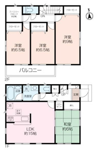 102.06㎡の大型間取です。全居室６帖以上ございます。
