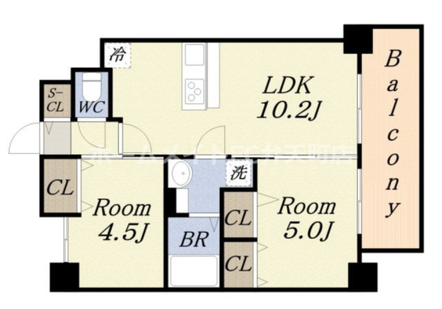 【間取り】 | Louis Residence 弁天町