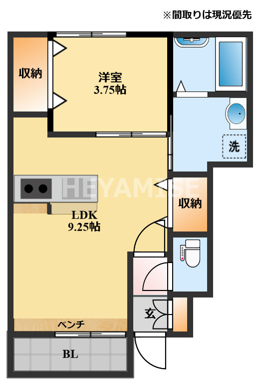 Prezia多良見westの間取り|※同物件同室タイプの写真でございます※現況を優先します※