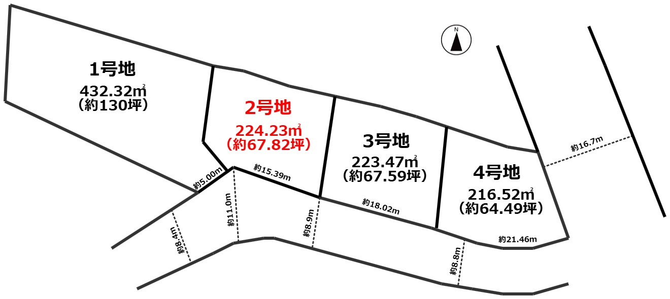 高島市勝野分譲地（2号地）の土地図