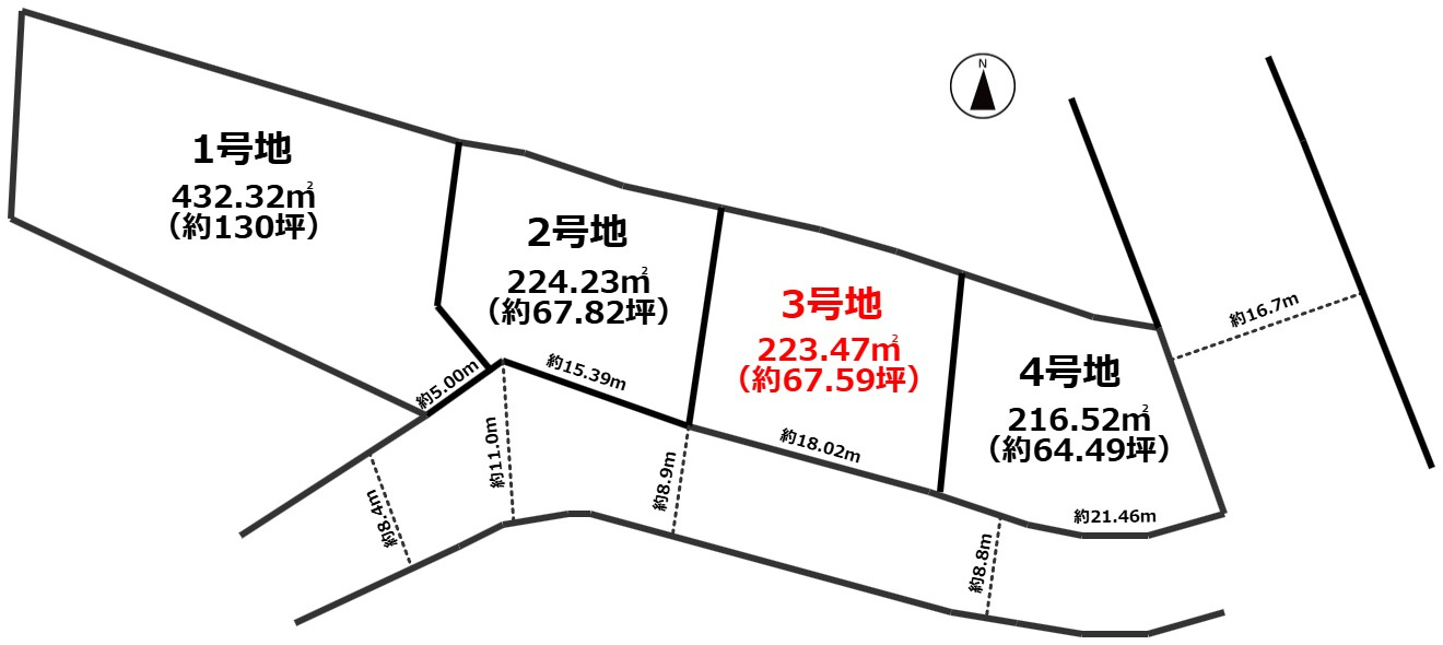 高島市勝野分譲地（3号地）の土地図