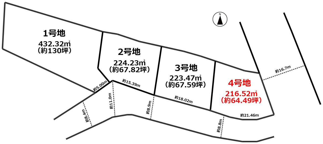 高島市勝野分譲地（4号地）の土地図