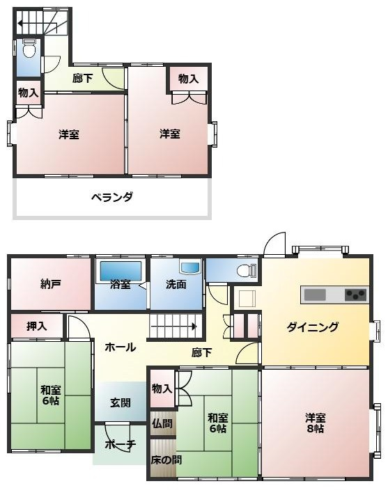 北諸県郡三股町大字宮村の中古一戸建の間取り